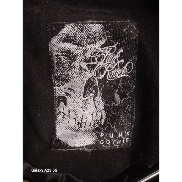 Punk Rave Large Long Black Jacket Gothic Punk - Picture 5 of 11